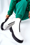 Women's Booties With Zip White Tierra