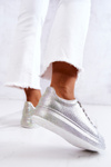 Sneakersy Buty Sportowe Dżety Srebrne GOE JJ2N4048