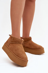 Women's Snow Boots Made of Natural Suede Camel Mairene