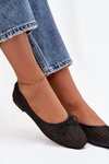 Ballet flats With Braid And Bow Black Belirra