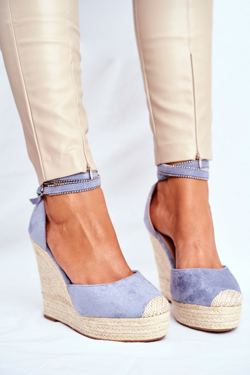 Women's Sandals On Anchor Linen Blue Canterola