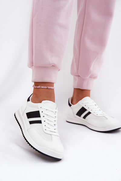 Eko Zamszowe Sneakersy Damskie Białe Marinils