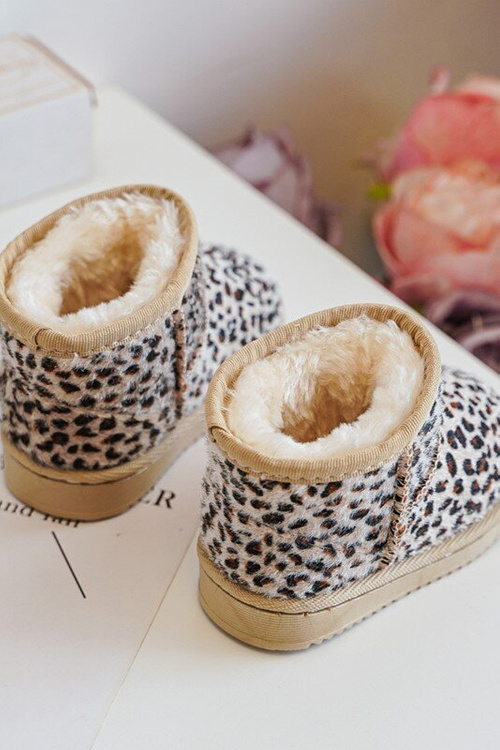 Children's Padded Snow Boots Beige Gooby