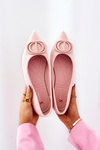 Suede Pointed Ballerinas Light Pink Neriso