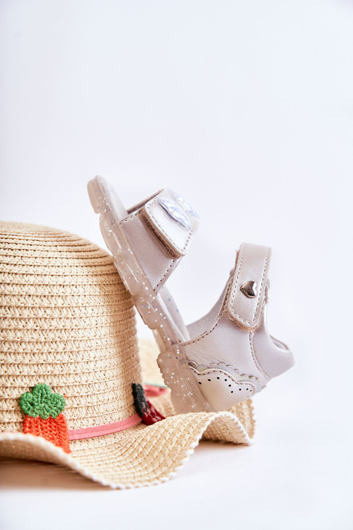 Comfortable Children's Sandals With Decoration Silver Cayo