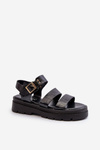 Women's sandals on a chunky sole black Nicarda