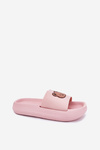 Women's Foam Slippers With Bear Pink Lalon