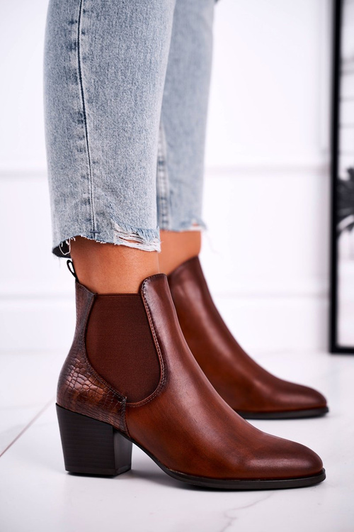 Women’s Boots On High Heel Sergio Leone Brown BT613