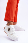 Women's Leather Leopard Sport Shoes White Nancey