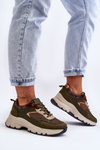 Platform Sneakers With Laces Green Escape