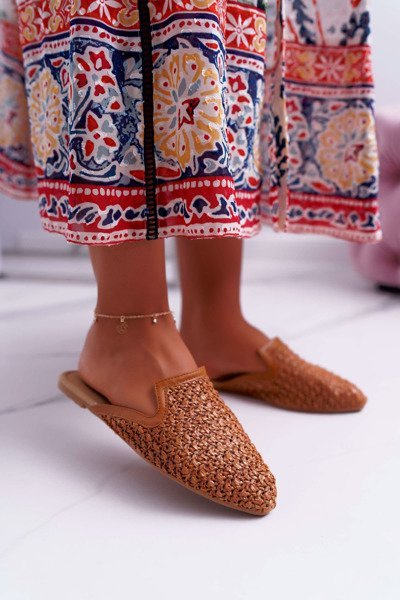 Women's Elegant Brown Flip Flops Vices 3301