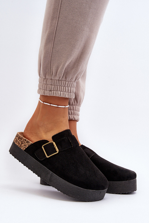 Women's Platform Clogs Black Jorffia
