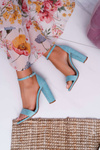 Women's Stiletto Sandals Suede Mint Anastasie