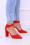 Women's Suede Red Harinta Stiletto Stiletto pumps