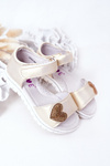 Children's Velcro Sandals Gold Sweetheart