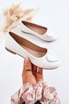 Lacquered Children's Ballerinas With Heart White Corty