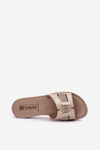 Comfortable Shiny Women's Slippers Inblu BA000050 Gold