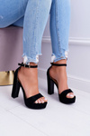 Black SkyDream Platform Stiletto Sandals