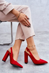 High Heels Pointed Toe Pumps Red Alanza