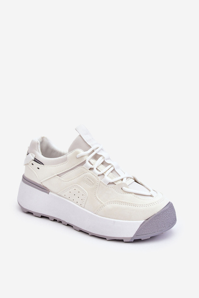 Buty Sportowe Damskie Platforma Białe Dakari
