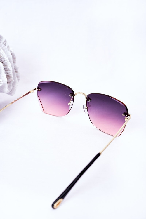 Sunglasses With Cubic Zirconia Pink Ombre