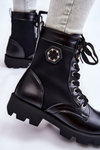 Women's Lace Up Trapper Boots With Warming Black Nomi