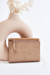 Women's Small Wallet With A Magnet Beige Zaya 