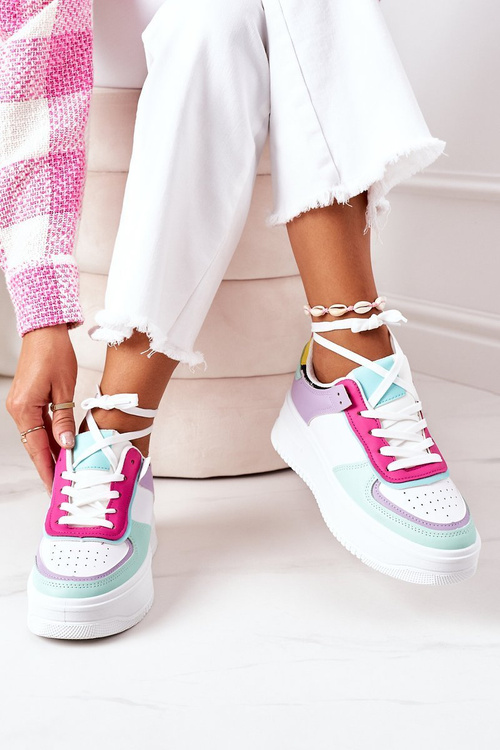 Sport Shoes On A Platform White-Purple Freedom