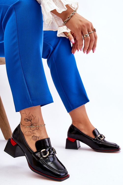 Comfortable Low Heel Pumps Black Valenti