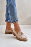 Eco Suede Women's Moccasins With Bear Beige Kaithra