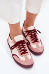 Damskie Sneakersy Niskie Skóra Naturalna Różowe Zazoo N1202