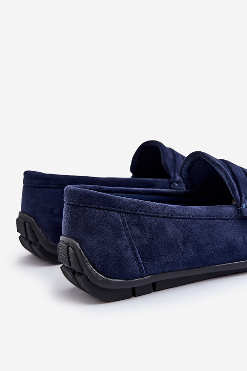 Men's Suede Moccasins Dark Blue Wesley