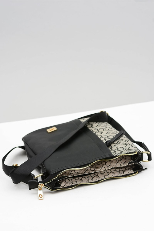 Nobo Women's Medium Black Handbag Letter Bag