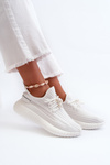 Women's White Fabric Slip-On Sports Shoes Nelmarie