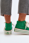 Women's Platform Sneakers in Green Aineri