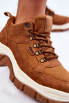 Women's Trekking Shoes Memory Foam Big Star KK274362 Brown