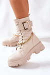 High Boots on a Massive Platform Beige Tanaros