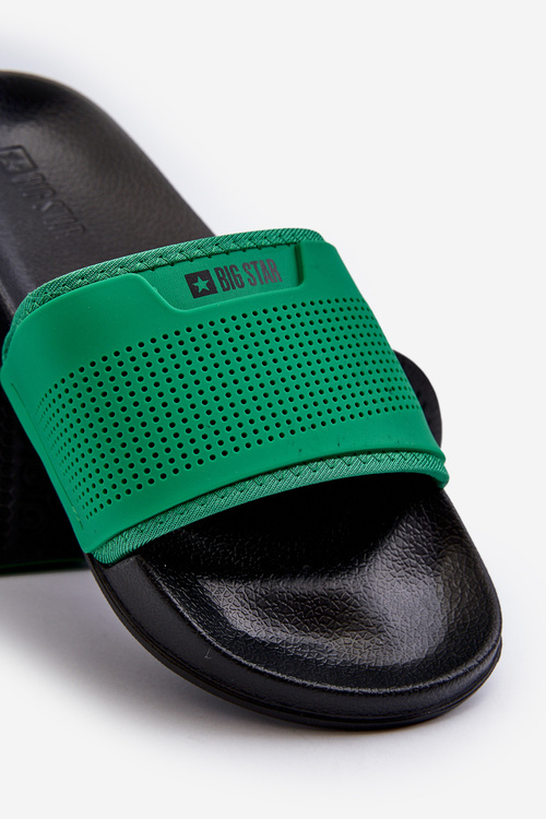 Light Men's Flip Flops Big Star NN174693 Green