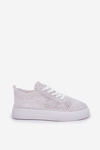Lace-Up Women's Sneakers On Platform White Aranelith