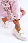 Women's Loafers On A Massive Platform White Calypso