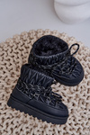 Children's Insulated Snow Boots With Thick Fur Black Nastira