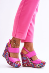 Women's Wedge Sandals Pink Calderia