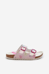 Children's Sandals With Buckles In Hearts Pink Abiding