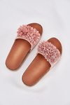 Women's Platform Sandals With Decorative Flowers Pink Tessara