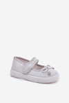 Children's Ballet Flats With Bow Silver Amirinas