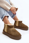 Leather Suede Snow Boots Women Green Vebissat