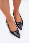 Lacquered Ballerinas On Low Heel Black Testori
