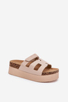 Slides On Chunky Platform Beige Daldiva
