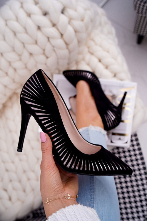 Women's Suede Stilettos Black Fenne