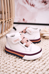 Children's High Sneakers With Welt White Pink Baxter